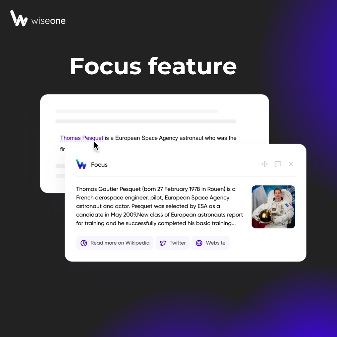 Wiseone’s ‘Focus’ feature: a deep dive