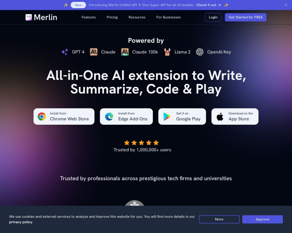 Merlin AI extension